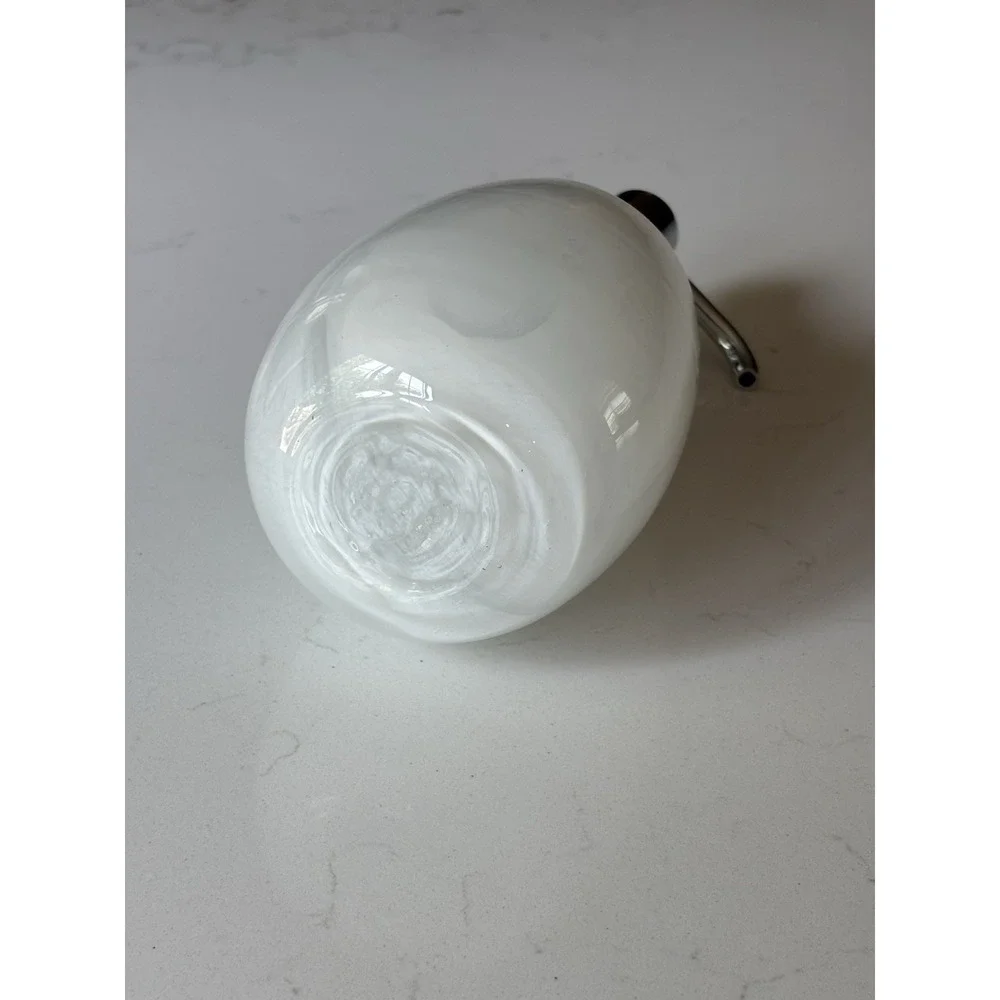NWOB Labrazel Bianca Italian Hand Blown Glass Pump Soap Dispenser